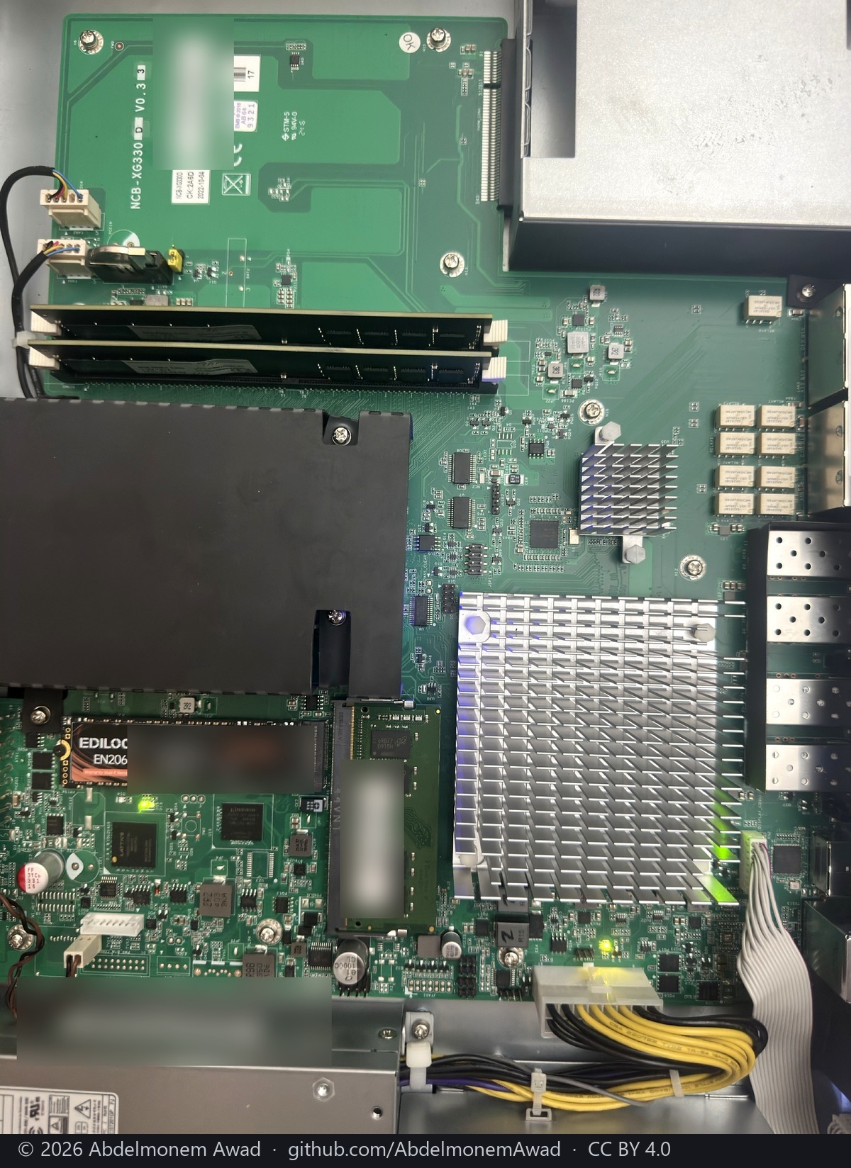 The XGS 3300 opened