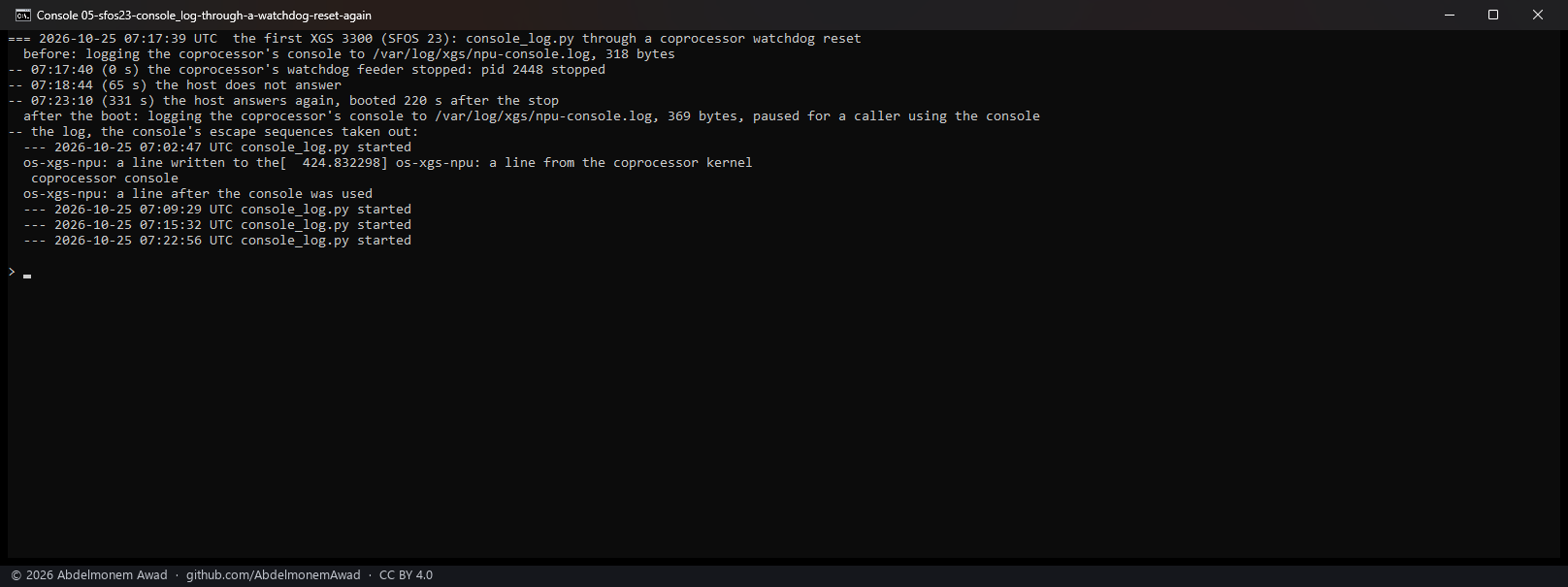 console_log.py through the same reset again: nothing kept