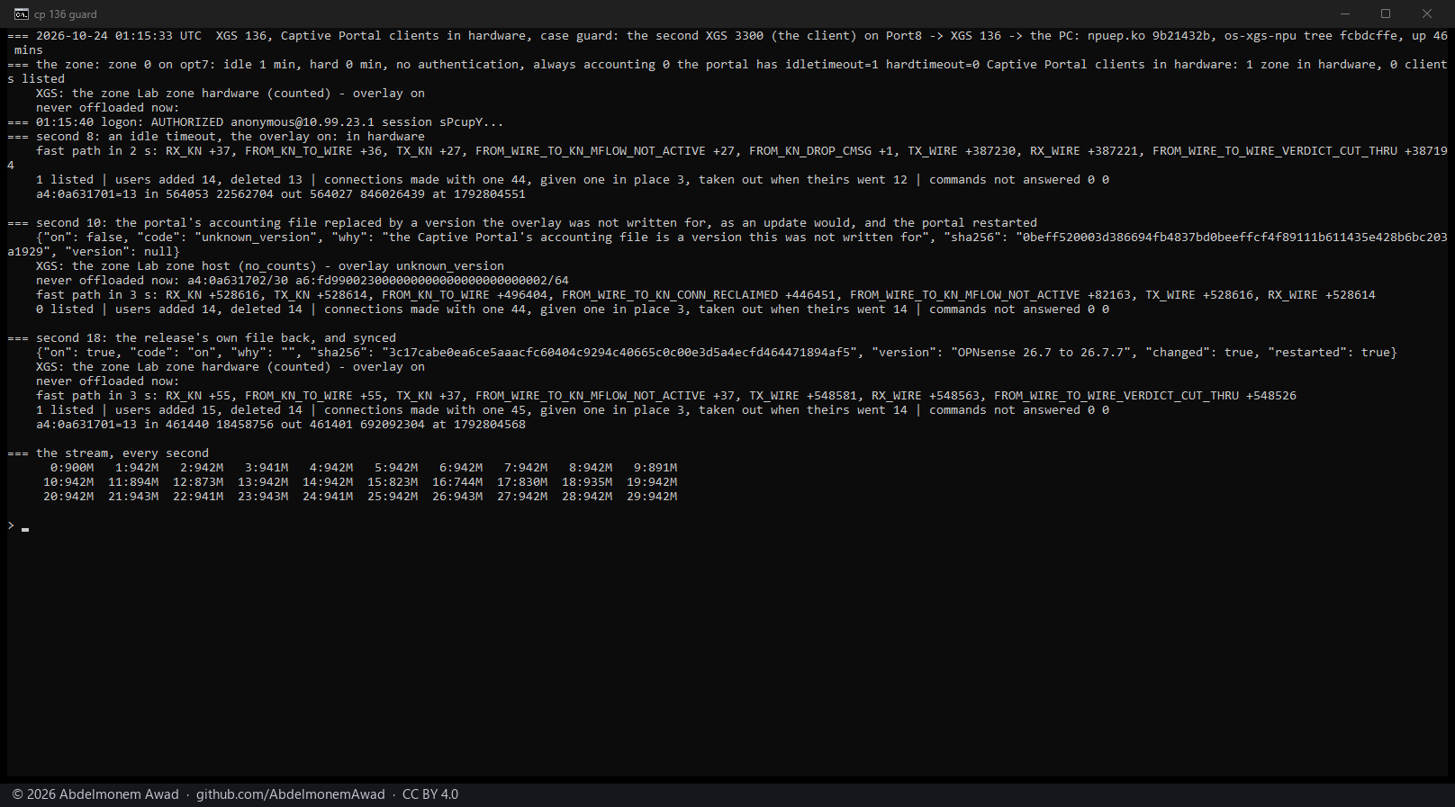 XGS 136: the guard; an unknown version of the portal's file sends the zone to the host, the release's file brings it back